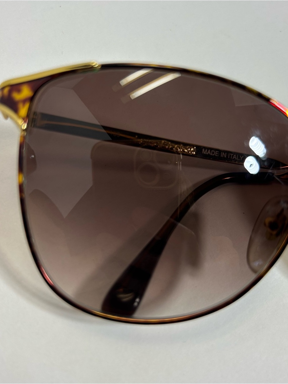 Vintage Laura Biagiotti Sunglasses Metal Frame Gradiant brown Rare T601/SP04 - Picture 2 of 13